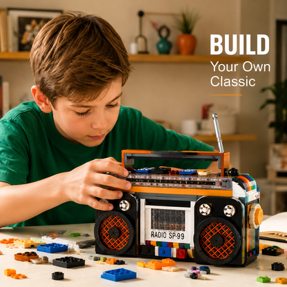 Retro Radio Recorder Building Blocks Brick Kits