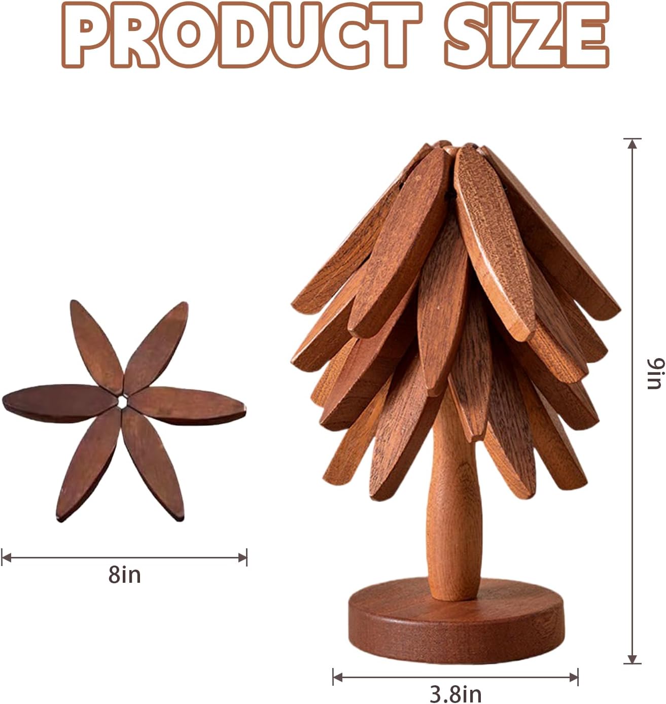 🌳 5-In-1 Foldable Bamboo Christmas Tree Trivet Set ♨️