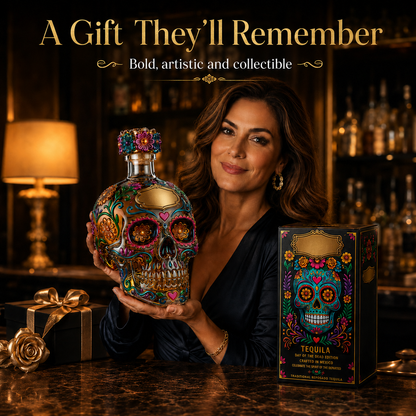 🔥🍷Limited edition Day of the Dead tequila bottle🎁