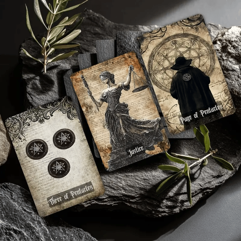 Vintage Gothic Tarot Cards Set - 78 Tarot Cards Deck