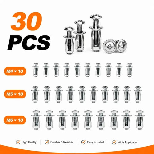 🔩 Heavy-Duty Petal Expansion Rivet Locking Nuts Set with Zinc-Plated Carbon Steel 🛠️