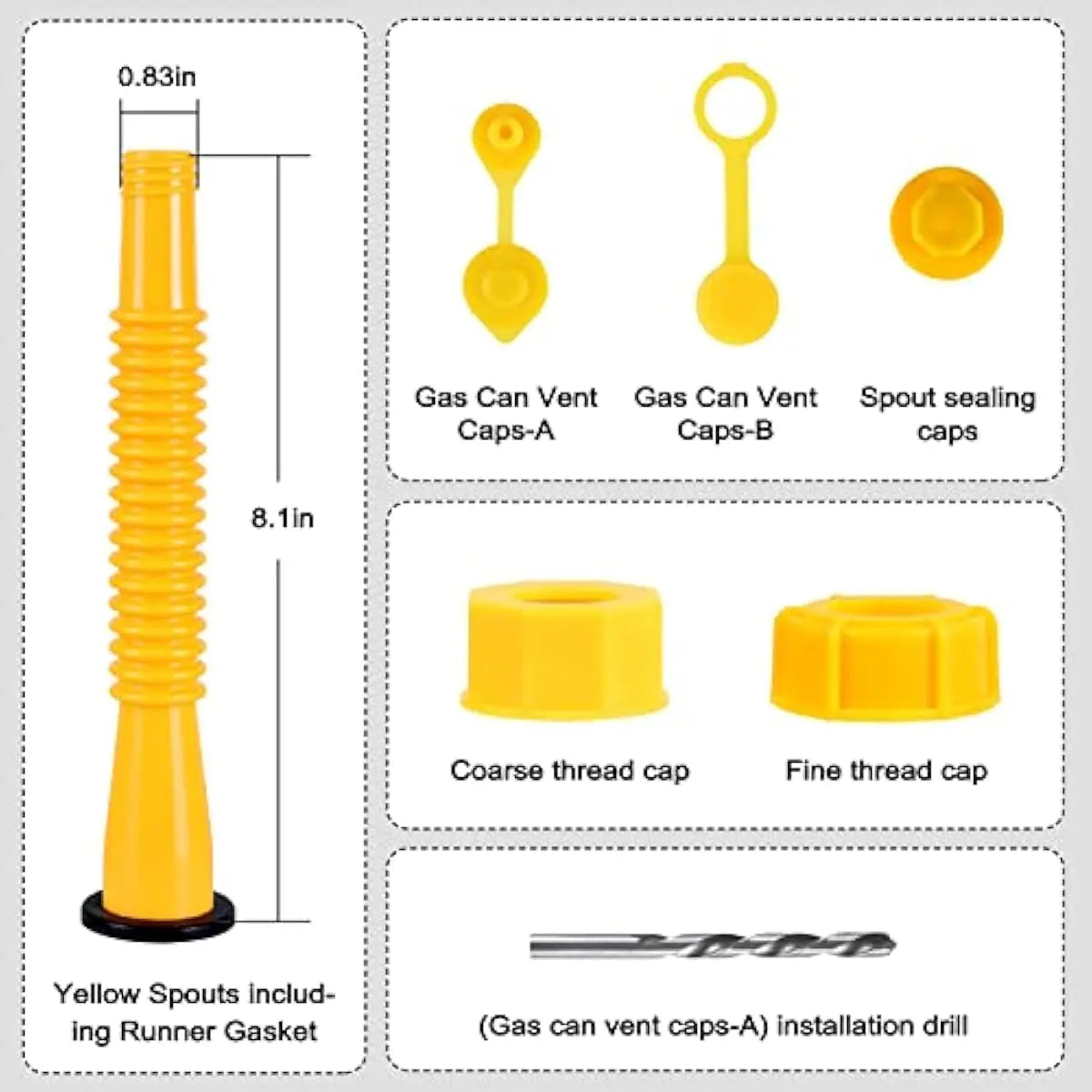 ⛽🔥50% OFF TODAY — Gas Can Spout Replacement Kit with Gaskets