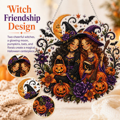 🔮DIY Witch Diamond Painting Suncatcher Ornament 🎃