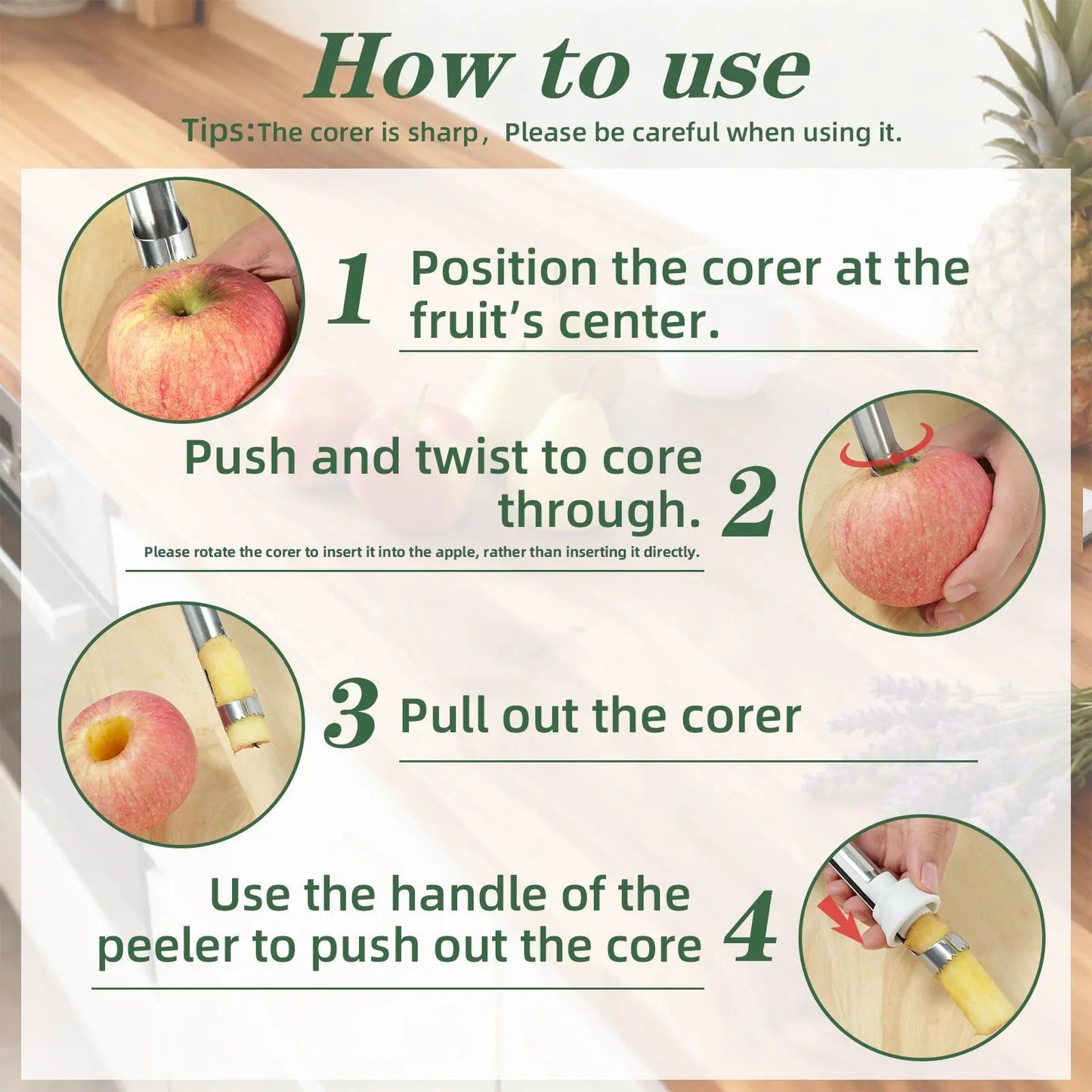 ⏰LAST DAY! BUY 1 GET 1 FREE🍎 2-in-1 Apple Corer & Peeler