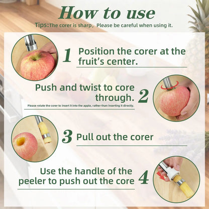 ⏰LAST DAY! BUY 1 GET 1 FREE🍎 2-in-1 Apple Corer & Peeler