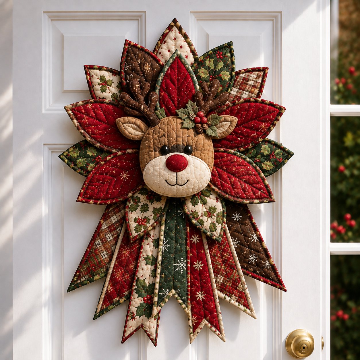🎄 Oversized Christmas Quilted Door Hanger DIY Sewing Kit (23–25") 🪡