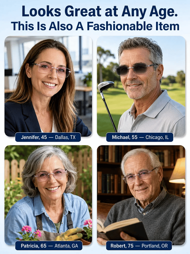 👓 Auto-Focus Adaptive Glasses with Self-Tinting, Blue-Light & UV Protection 🌤️