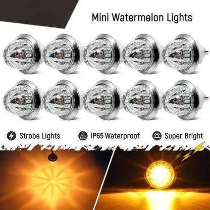 🔥LAST DAY 55% OFF - 3/4 Inch LED Amber Watermelon Side Marker Light