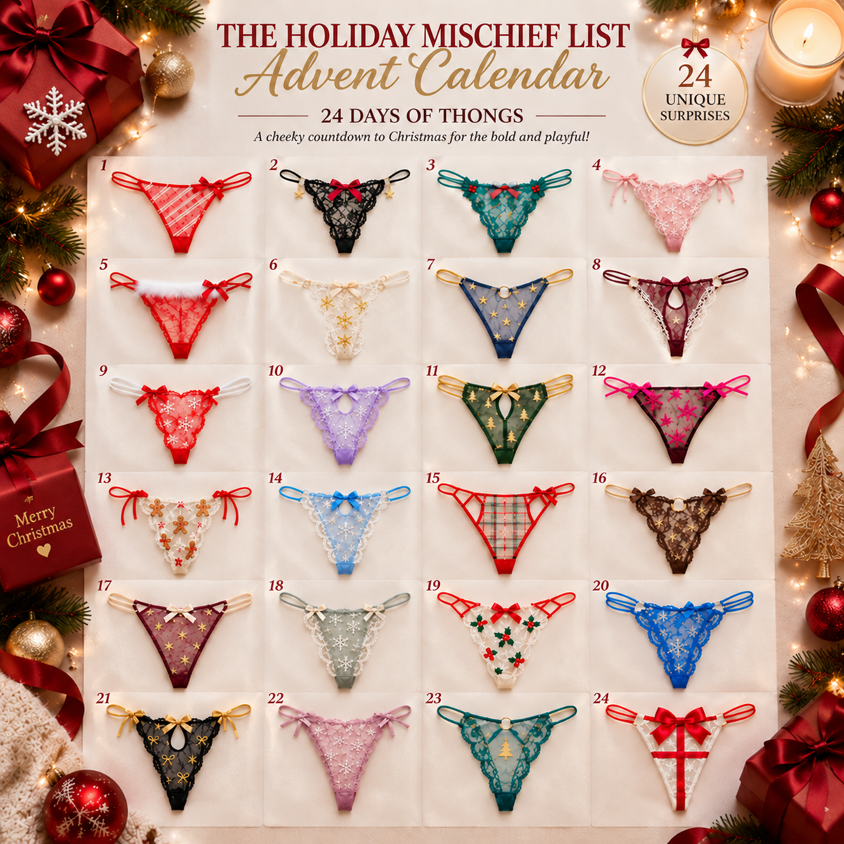 🎁 24 Days of Temptation™ – Luxury Lingerie Advent Calendar for Someone Special🔥