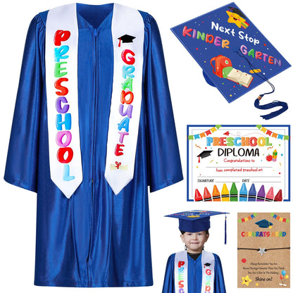 Kindergarten Graduation Outfit Class of 2026 Satin Graduation Cap