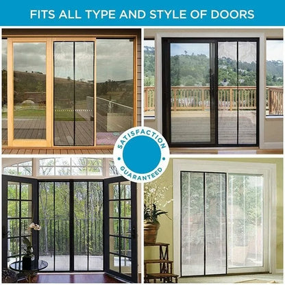🧲 Magnetic Mosquito Screen Door – Hands-Free Auto-Close Mesh Curtain 🌿