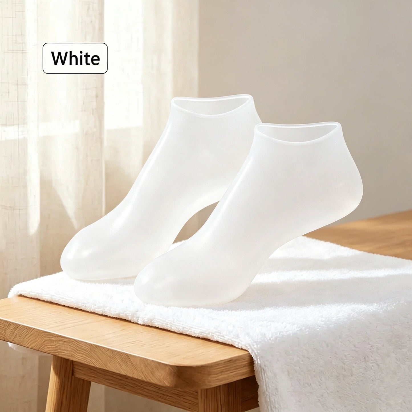 🦶 Reusable Silicone Moisturizing Foot Socks – Soft Heel Care Covers