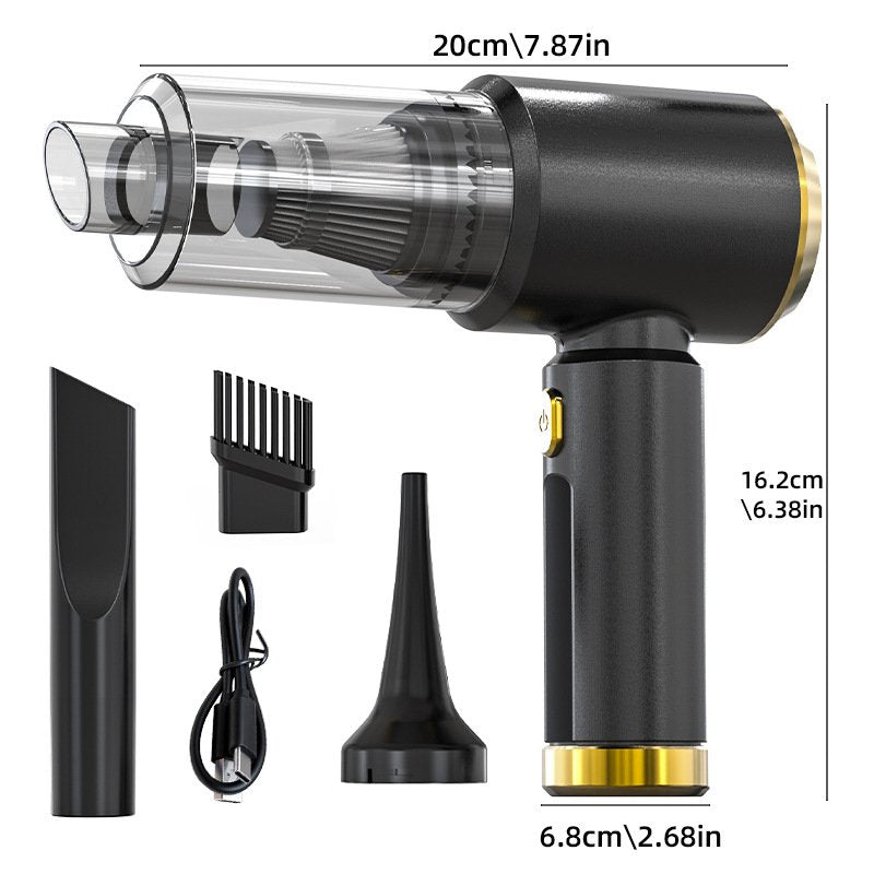 4-in-1 High-Power Car Vacuum & Tire Inflator – Portable Cordless Auto Cleaning Tool