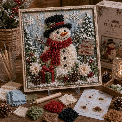 🎄3D Christmas Fabric Poke Art Kit – DIY Holiday Craft for Adults & Beginners
