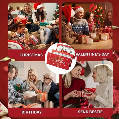 🎁 Foldable Surprise Christmas Cash Gift Envelope – Pop-Up Holiday Money Holder ✨