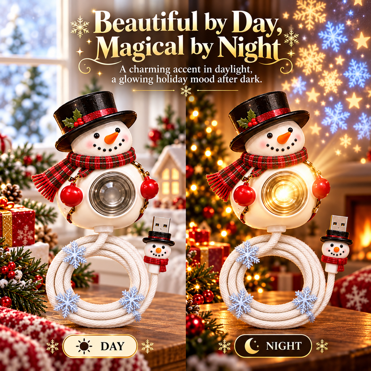 ⛄ Bring Home Holiday Magic — Snowman Christmas Projector Light With Festive Glow