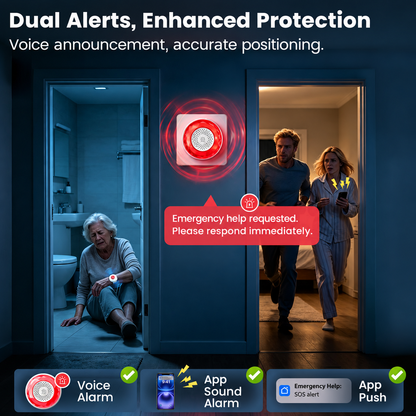 🚨 One-Touch WiFi SOS Alert Bracelet – Instant Family App Notifications, IP67 Water Resistance & Rechargeable Design