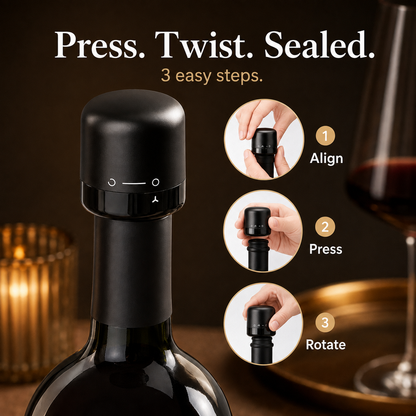 🍷 Twist-Lock Wine & Champagne Stopper with Food-Grade Silicone 🥂
