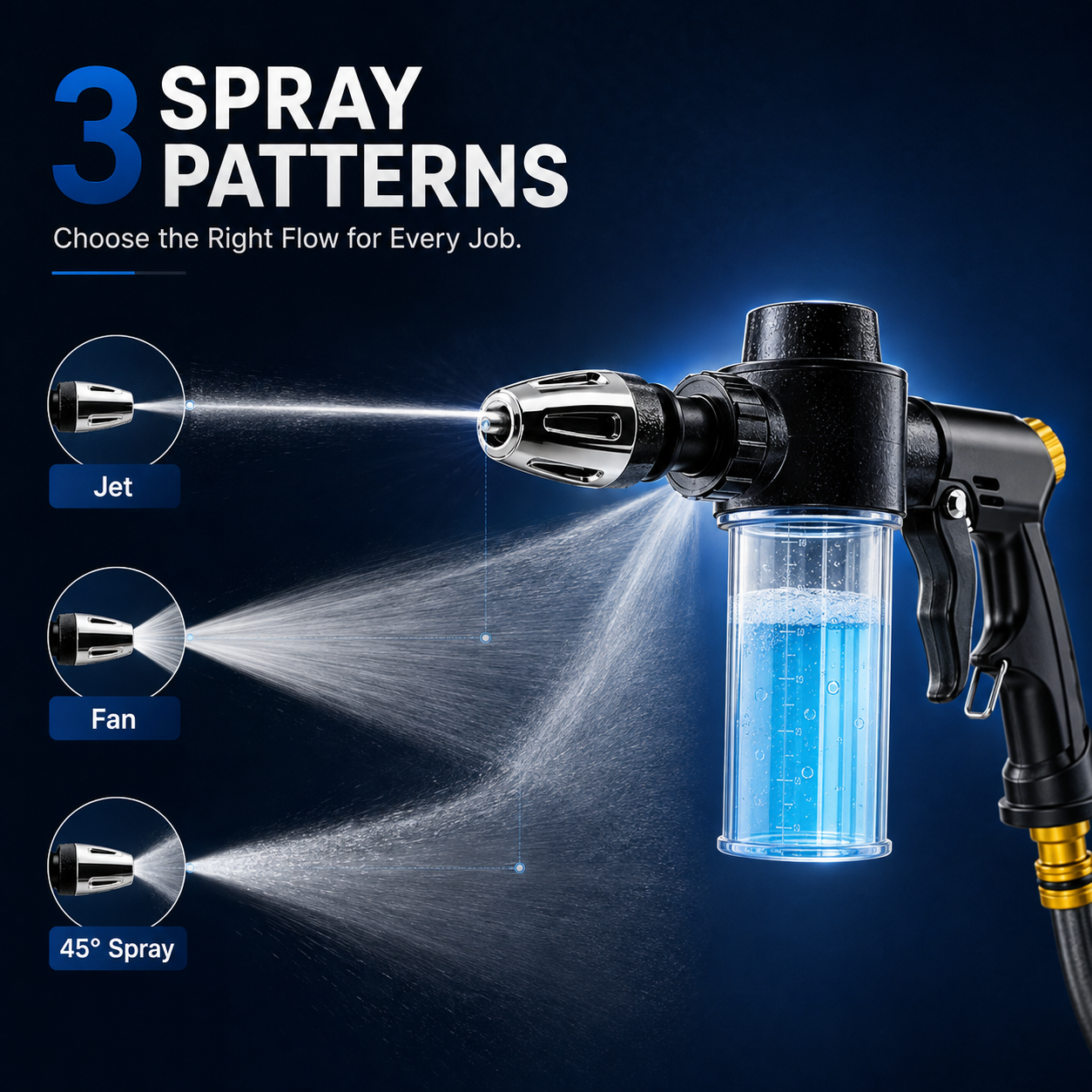 🚗 Multi-Function Car Wash Foam Spray Gun – 2-in-1 Hose Washer 💦
