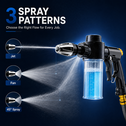 🚗 Multi-Function Car Wash Foam Spray Gun – 2-in-1 Hose Washer 💦
