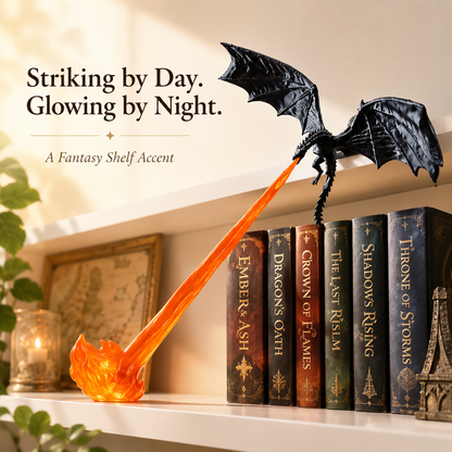 🚚 Buy 2 Get Free Shipping 🚚 🐉 3D Dragon Flame Bookshelf Nook Light 📚