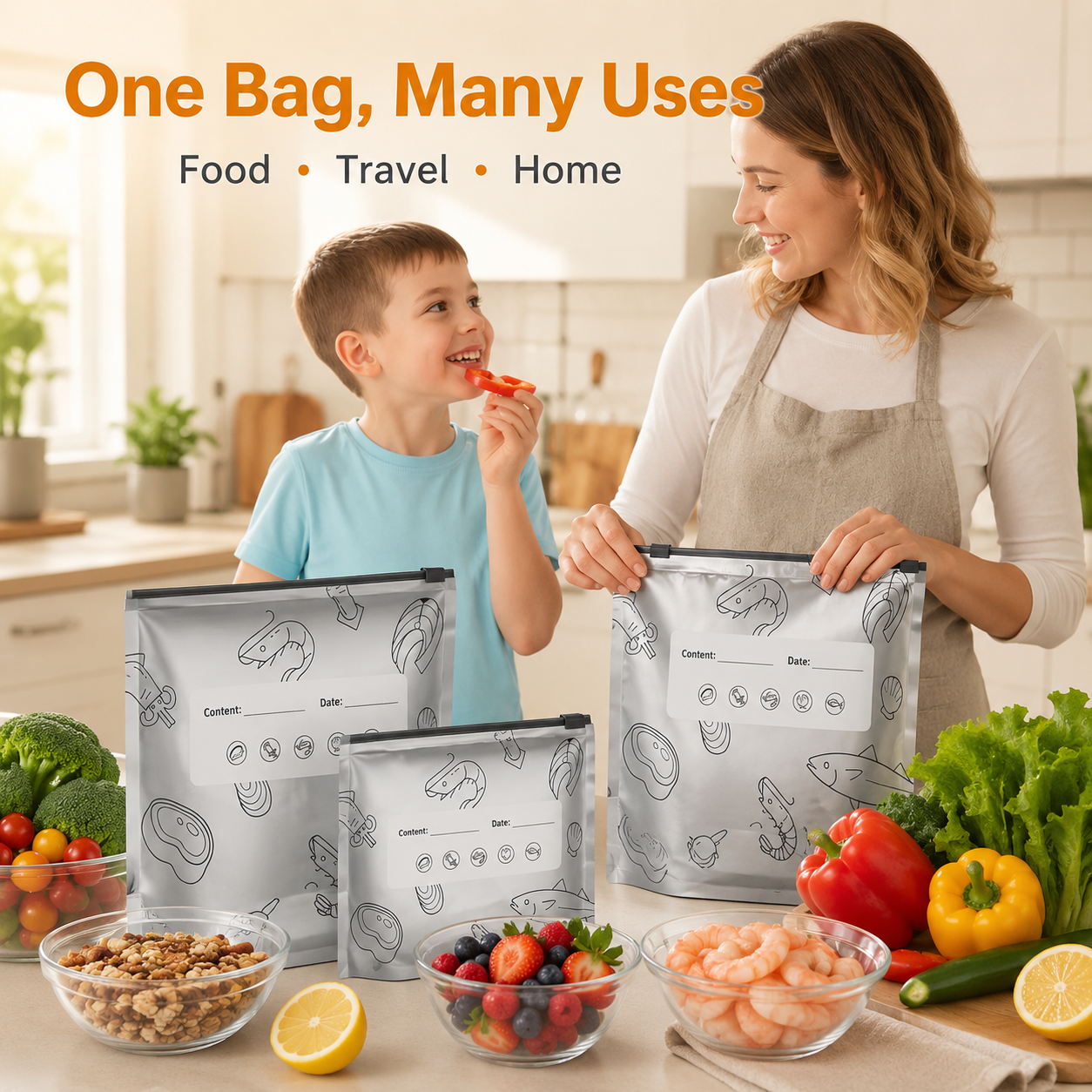 🥩 Premium Thickened Stand-Up Food Bags