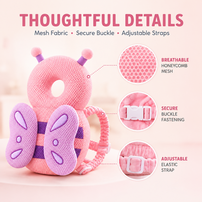 👶 Baby Head Protection Cushion Pad Toddler Walking Crawling Safety Pillow 🦋