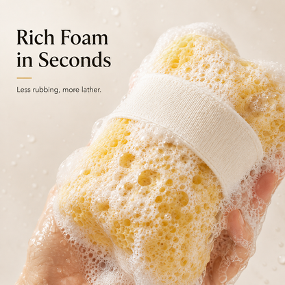 🧼 Rich Lather Soap Pocket Sponge | Non-Slip Shower Essential 🫧