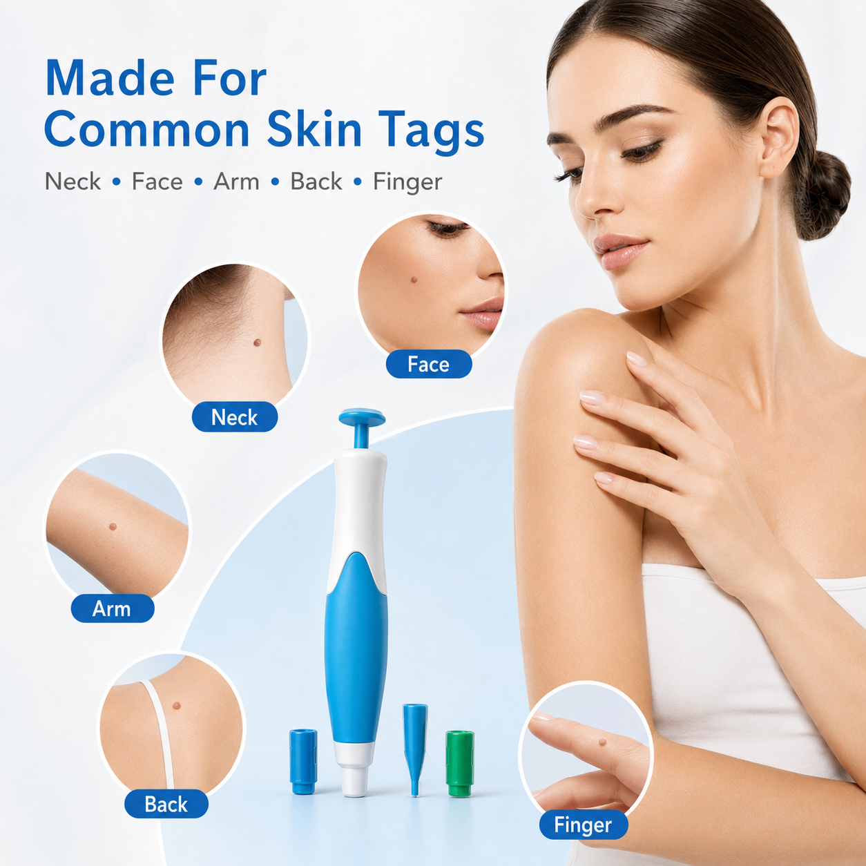 🩹 2-in-1 Auto Band Skin Tag Removal Kit – Dual Size Home Applicator ✨