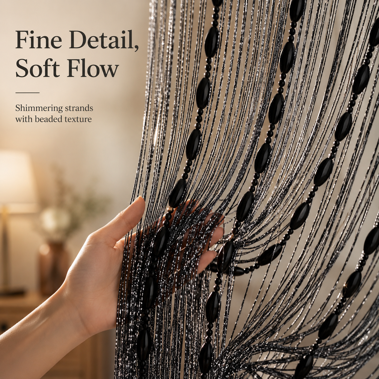 ✨ Elegant Beaded String Door Curtain 🚪