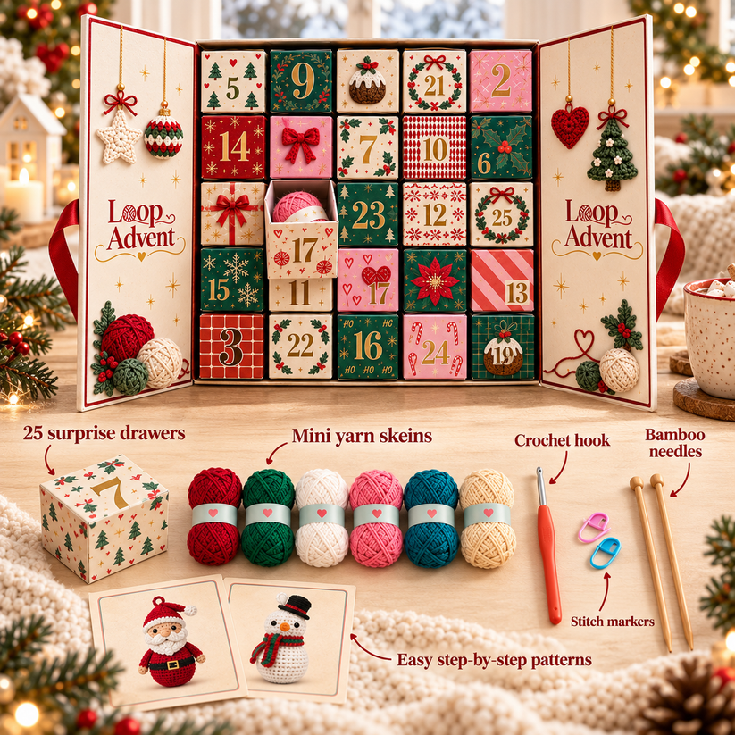 🎄 2026 Limited Edition Crochet Advent Calendar 🧶 24 Days of Collectible Cuteness!