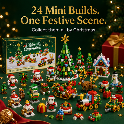 🎄 24-Day Christmas Building Blocks Advent Calendar Gift Set 🎅