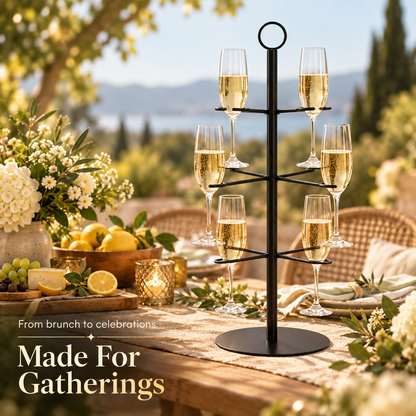 🥂 Multi-Tier Stemware Glassware Display Stand – DIY Tabletop Beverage Centerpiece ✨