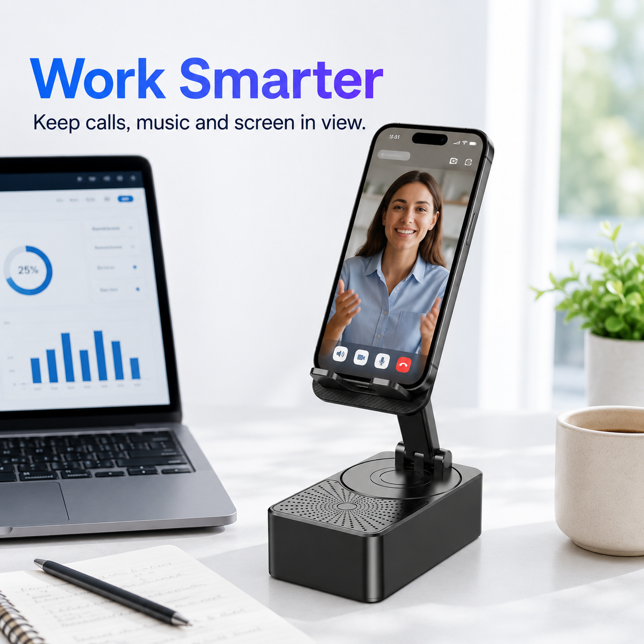 📱 5-in-1 Phone Speaker Stand