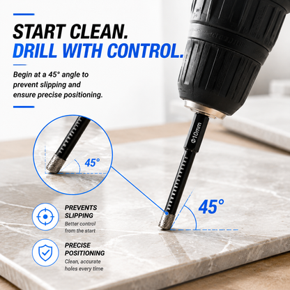 💎 6-Piece Vacuum-Brazed Diamond Drill Bit Set for Tile, Glass & Granite 🛠️
