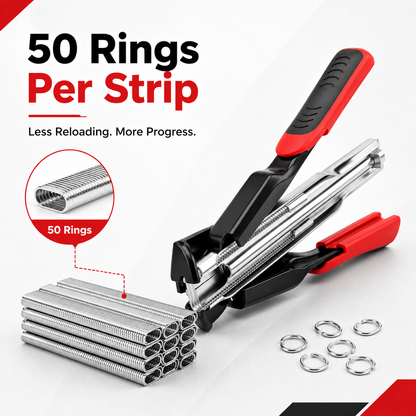 ⚙️ Automatic Spring Loaded Hog Ring Pliers Kit with 2500 Rings 🛠️
