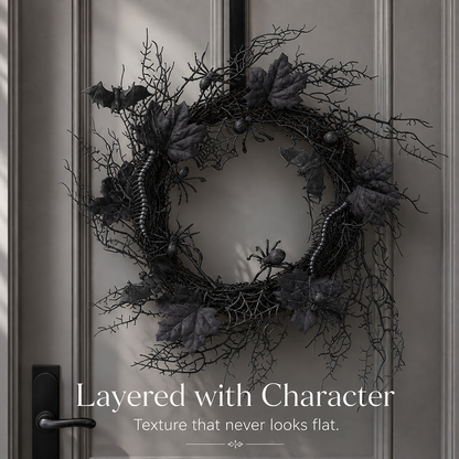 🎃 Spooky Halloween Front Door Wreath Collection for Holiday Decor 👻