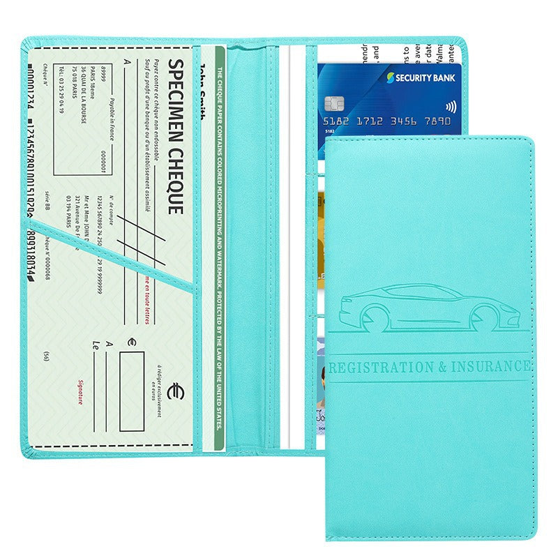 🚗 PU Leather Car Document Organizer – Keep Registration & Insurance Cards Neat ✨