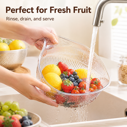 ✨All-in-One Kitchen Strainer – Wash Rice, Fruits & Veggies in Seconds 💧🥗🍚