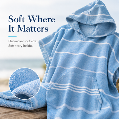 🏄 Hooded 100% Turkish Organic Cotton Beach & Surf Towel Poncho 🌊