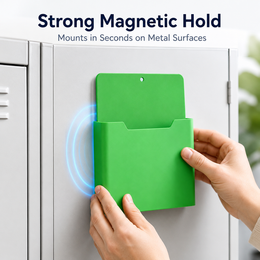 🧲 Magnetic File Holder Document Pocket Organizer for Refrigerator Locker Whiteboard 📁