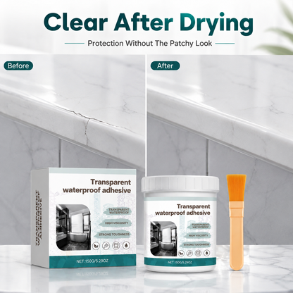 💧 Clear Transparent Waterproof Coating & Brush Sealant Kit 🖌️