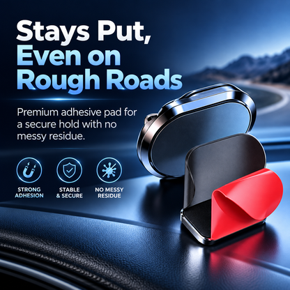 🔥 50% OFF Aluminum Alloy Magnetic Car Phone Mount – 360° Rotatable & Foldable