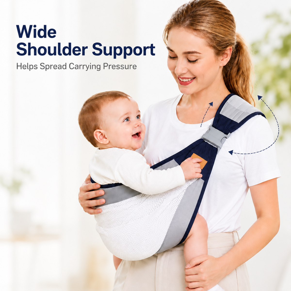 👶 Ergonomic Breathable Baby Sling Carrier with Padded Strap 🌟