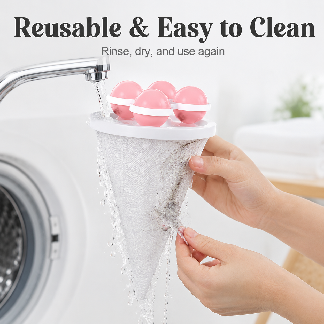 🧺 Floating Laundry Hair Catcher