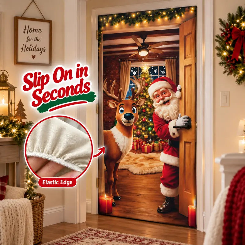 🎄 Magical Christmas Front Door Cover Decoration | Instant Festive Holiday Entrance Banner 🎅