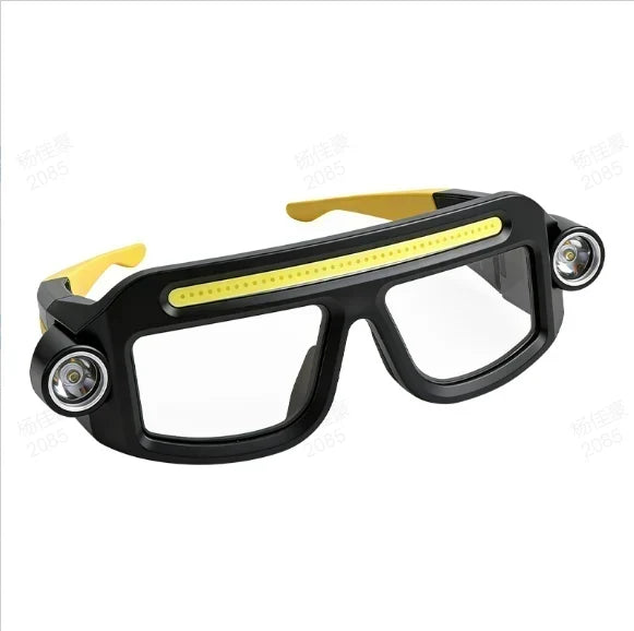 💡 Hands-Free LED Headlamp Glasses - Type-C Rechargeable COB Work Light 🔦