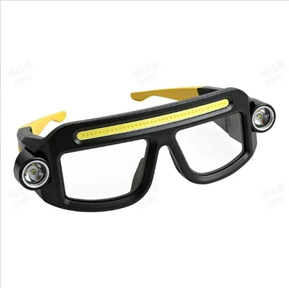 💡 Hands-Free LED Headlamp Glasses - Type-C Rechargeable COB Work Light 🔦