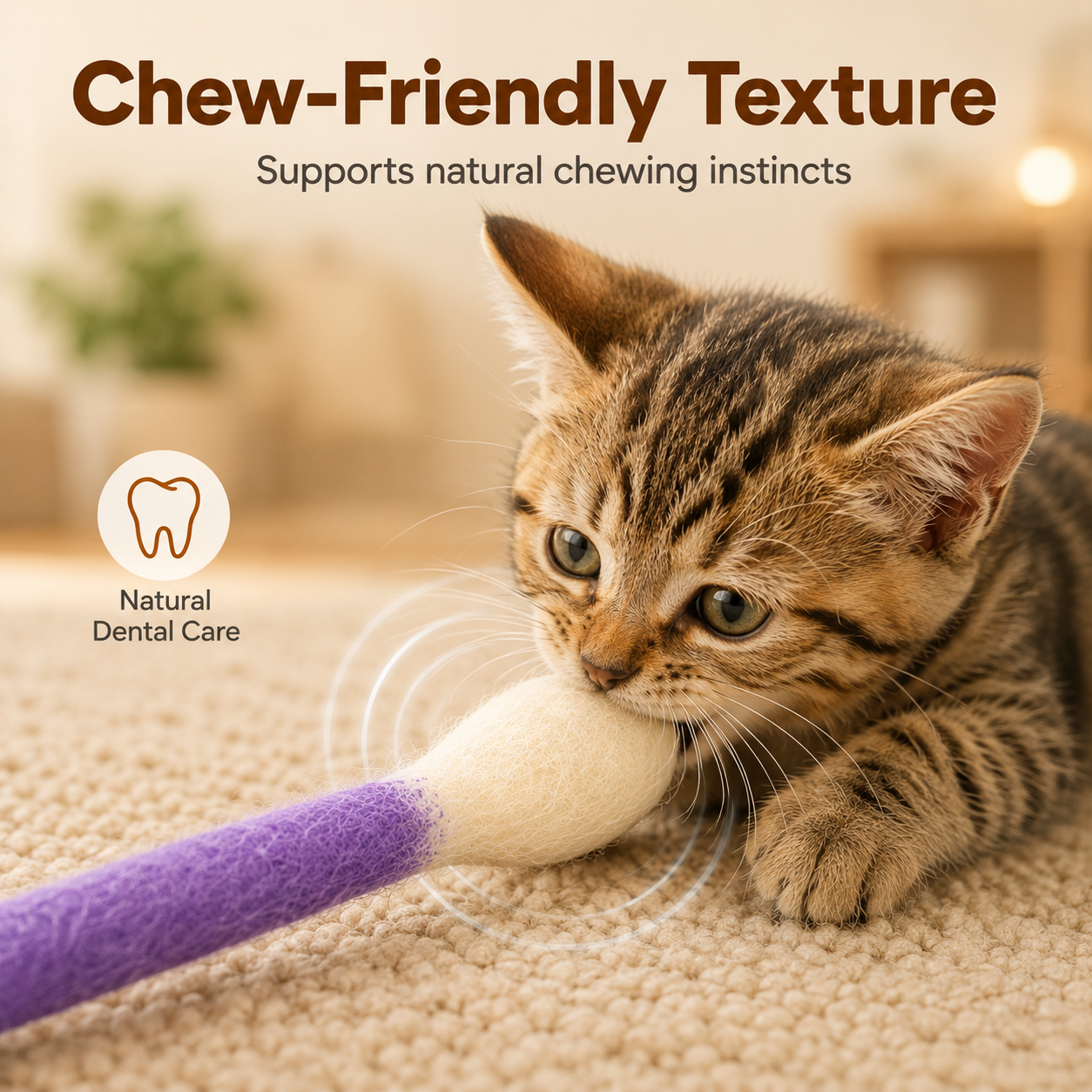 🐾 6PCS Double-Ended Interactive Cat Chew Toys – Bite, Bat & Chase Fun for Active Cats