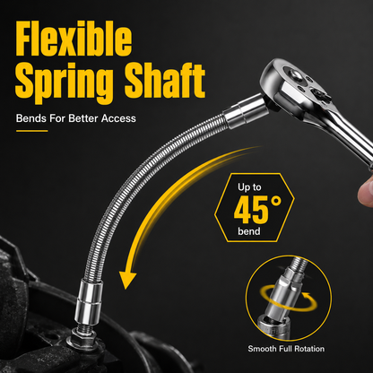 🔧 3-Piece Flexible Socket Extension Set – Reach Tight Bolts Faster